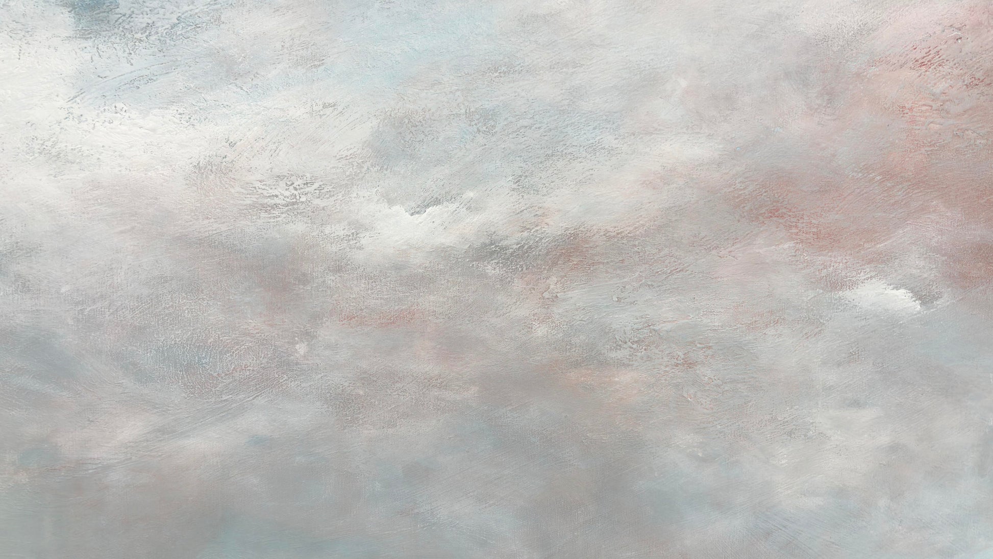 Close up of  sky and texture on Whispers Of Rain Beyond The Horizon by Australian artist Tania Chanter, original, one off acrylic on canvas abstract landscape, 160x70cm, ready to hang.