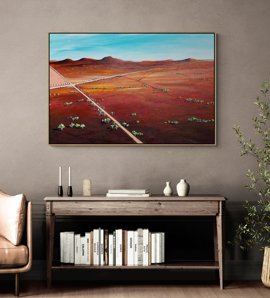 Decisions Etched In Earth by Tania Chanter, original, acrylic on canvas, 120x80cm.