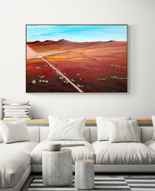 Decisions Etched In Earth by Tania Chanter, original, acrylic on canvas, 120x80cm.