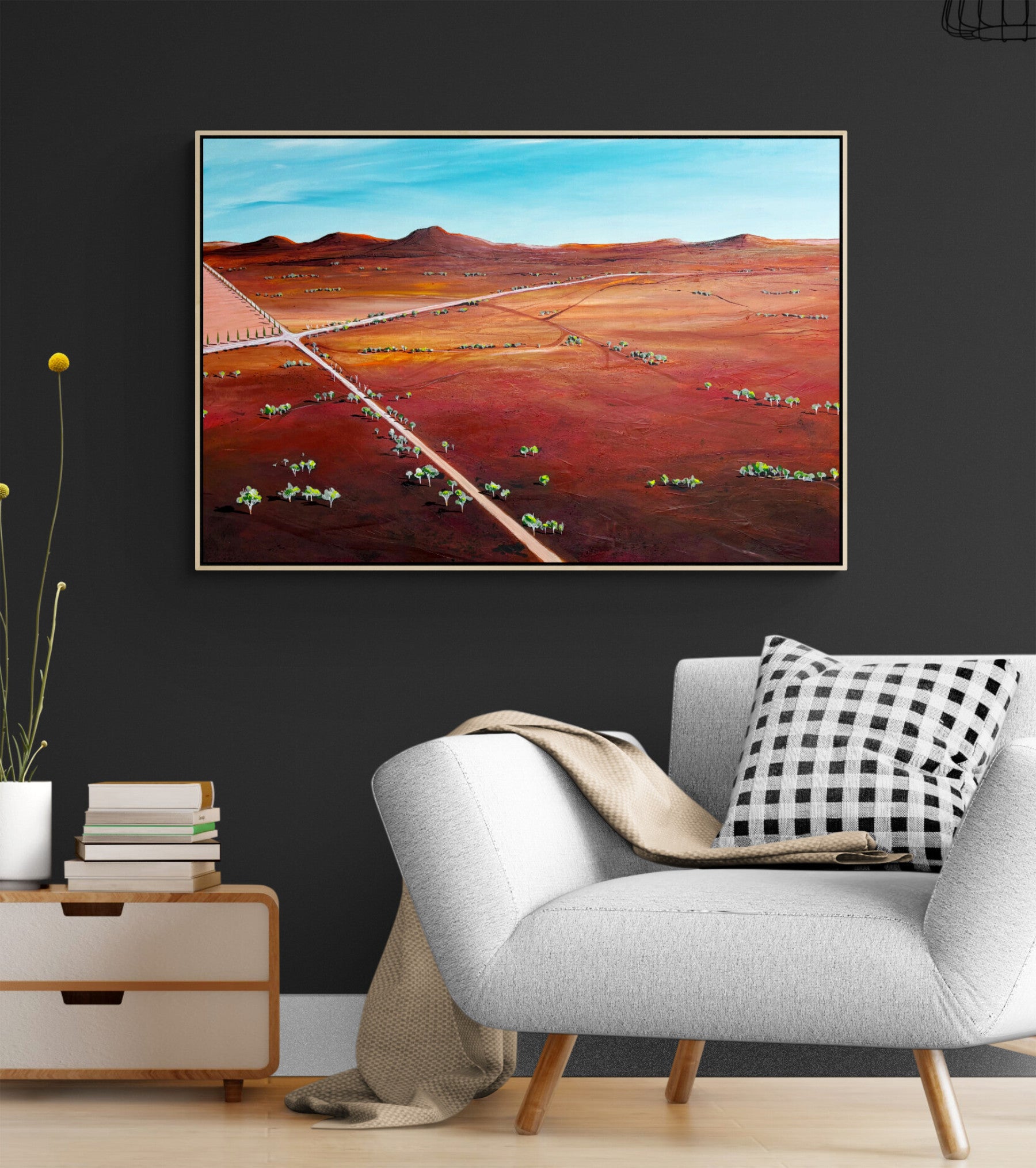 Decisions Etched In Earth by Tania Chanter, original, acrylic on canvas, 120x80cm.