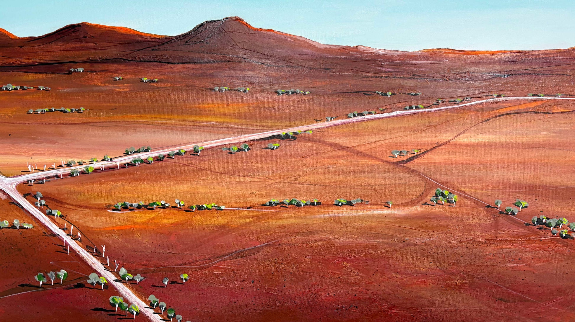Decisions Etched In Earth by Tania Chanter, original, acrylic on canvas, 120x80cm.