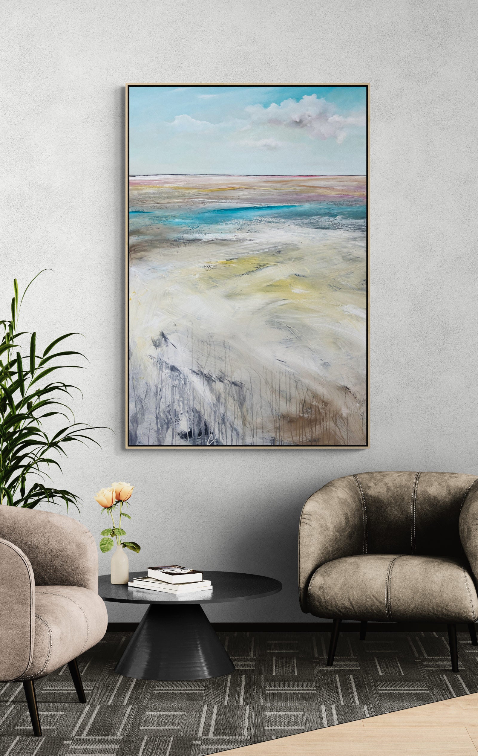 Tania Chanter Original Art - Echoes of A Fiery Sea acrylic on canvas 100x150cm