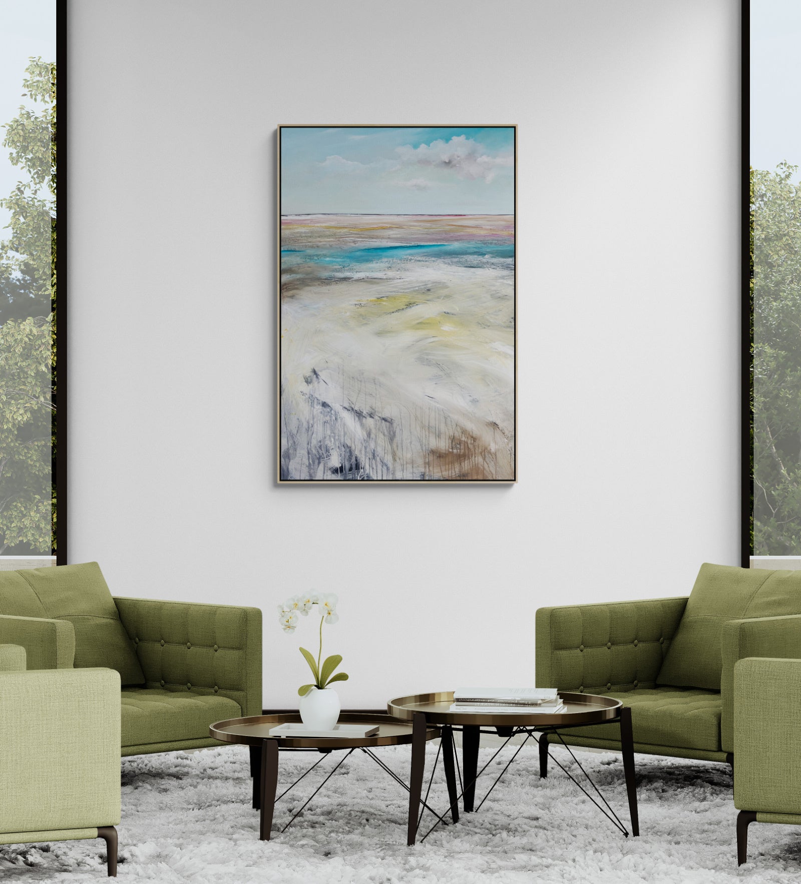 Tania Chanter Original Art - Echoes of A Fiery Sea acrylic on canvas 100x150cm