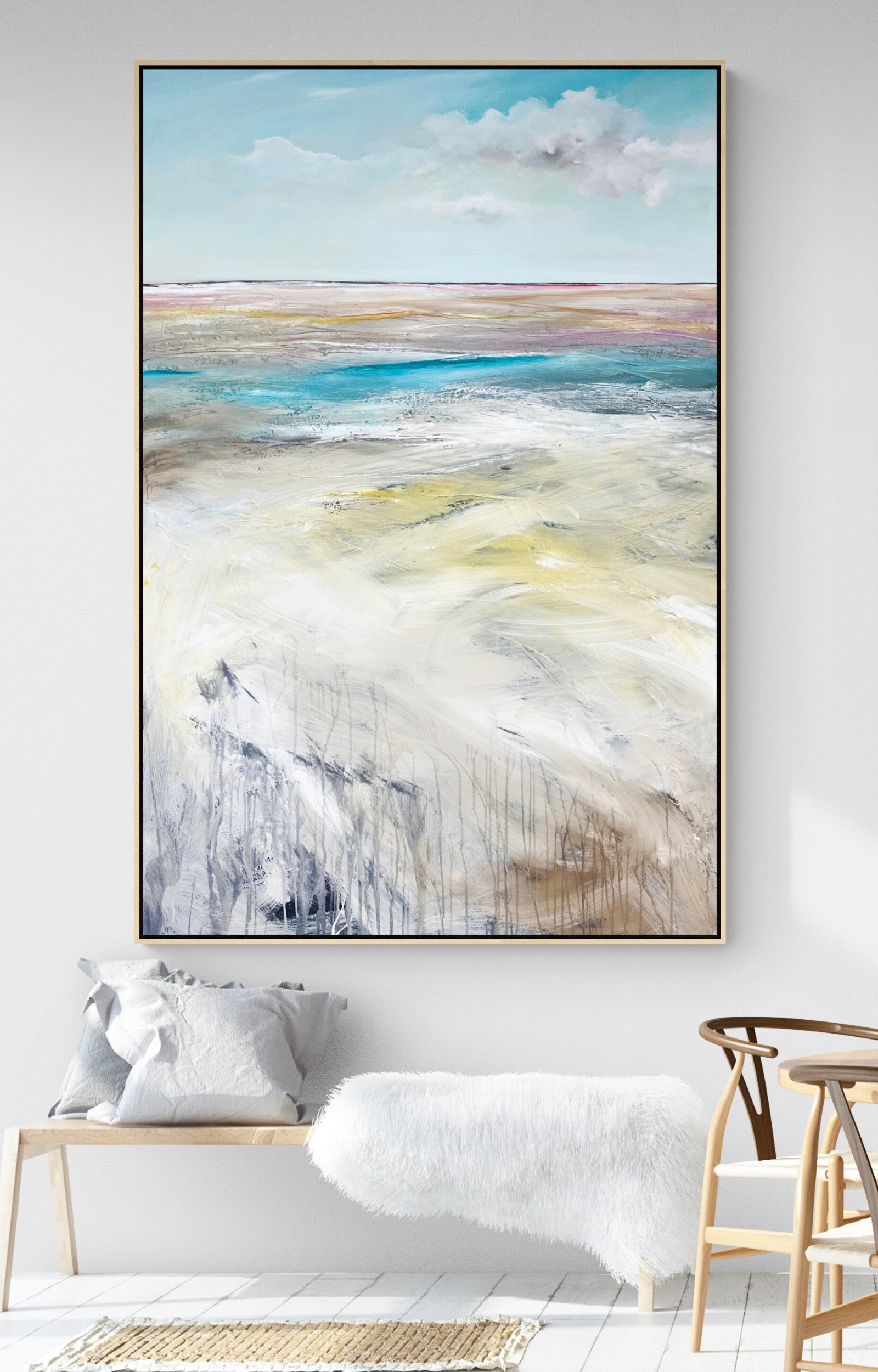 Tania Chanter Original Art - Echoes of A Fiery Sea acrylic on canvas 100x150cm
