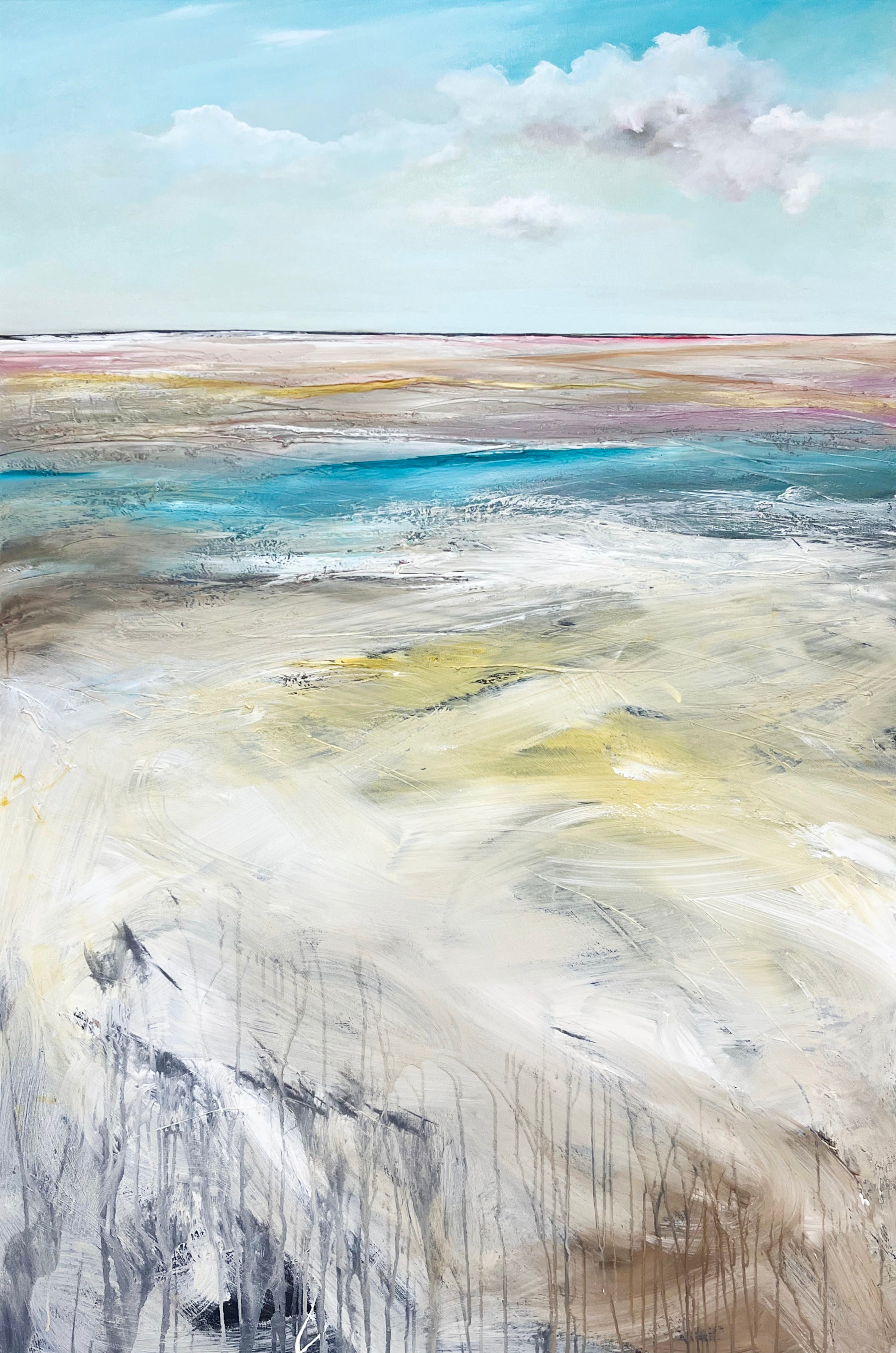 Tania Chanter Original Art - Echoes of A Fiery Sea acrylic on canvas 100x150cm